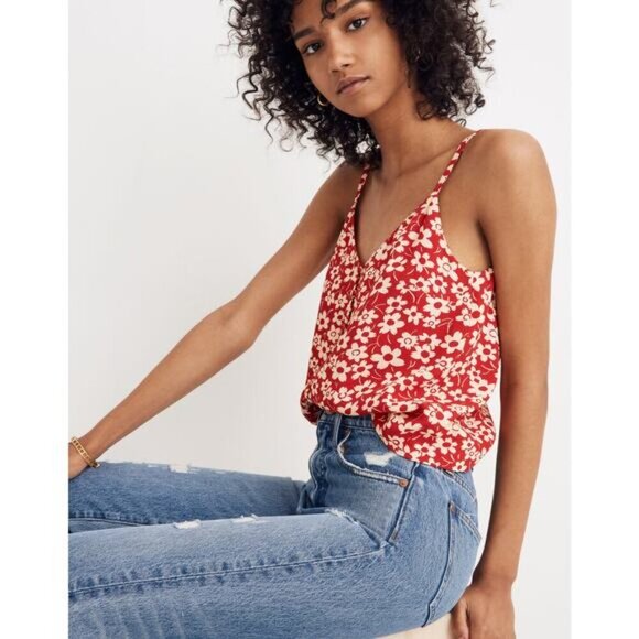 NWT MADEWELL Button-Down Floral Cami Sz 00 Full Bloom - Picture 2 of 7